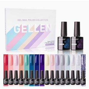 Gellen Gel Nail Polish Kit 16 Colors With Top Base Coat - Gel Colors Collection
